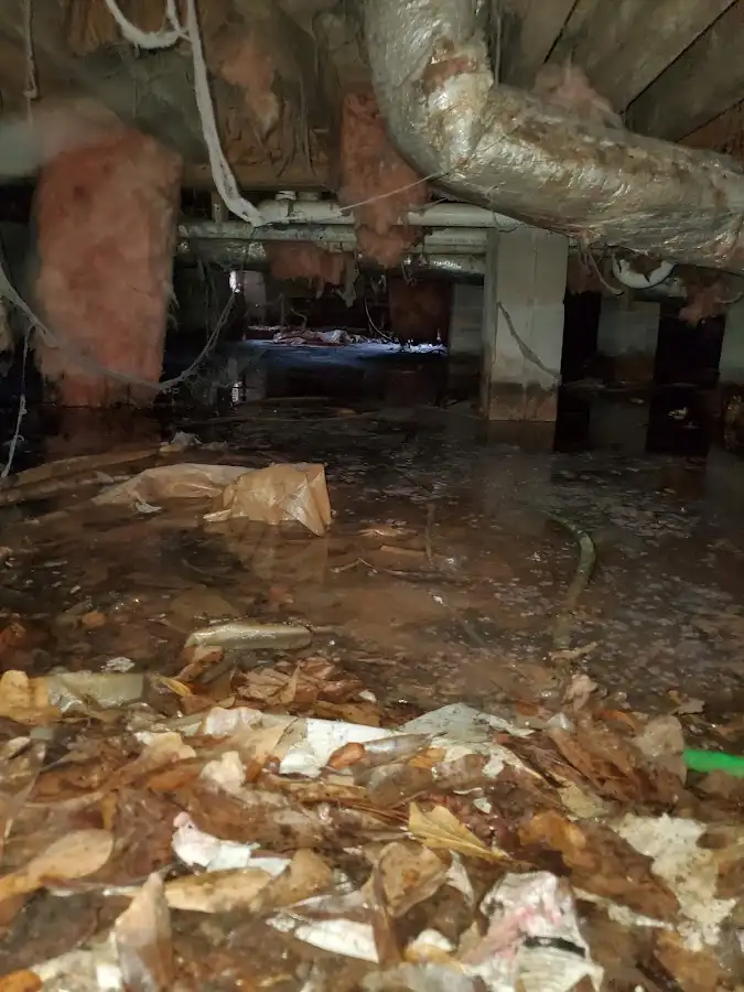 Crawl space flood assessment for Commercial Water Damage Restoration in Inver Grove Heights